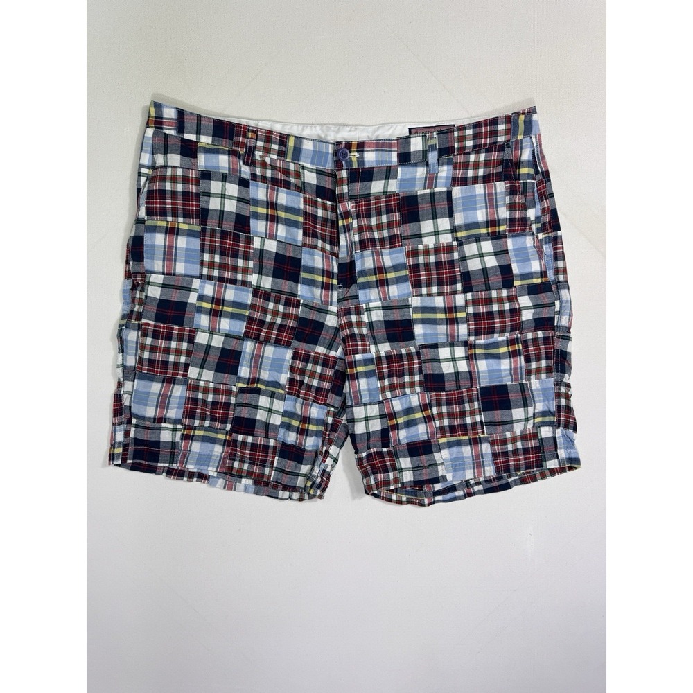 Vineyard Vines Plaid Patchwork Chino Island Shorts Men's 42x8 Madras Resort